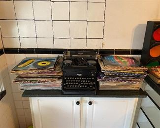Records
Vintage type writer 