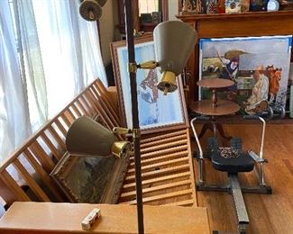 Futon frame
Mid Century Modern lamp 