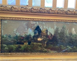 Painting done on glass 