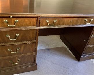 National Mt Airy Executive Desk and Matching File Cabinet