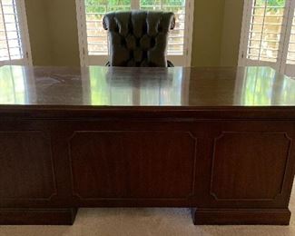 National Mt Airy Executive Desk and Matching File Cabinet