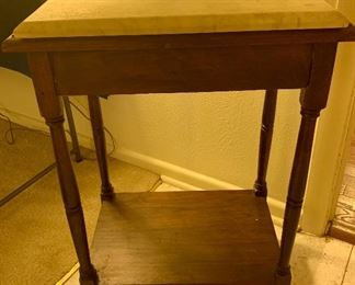 Antique Marble Top Side Table