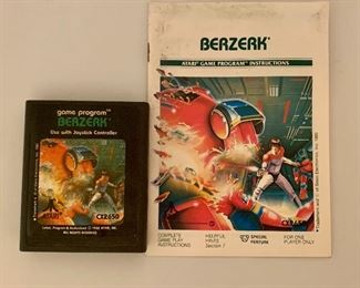 Atari Berzerk Game & Manual