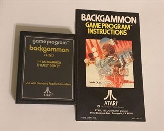 Atari Backgammon Game & Manual