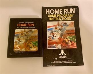 Atari Home Run Game & Manual