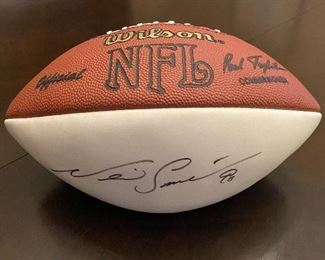 Neil Smith Kansas City Chiefs Autographed Football 