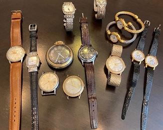 Wristwatch Wristwatches - Lucien Piccard Seashark; Waterford; Rex; Bulova; Westclox; Geneva; Anne Klein…Westclox Scepter Pocket Watch. 