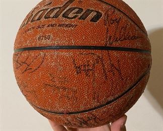 Roy Williams Autographed Team Basketball KU