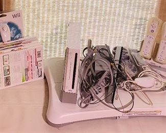 Nintendo Wii - also Balance Board, Sealed Nunchuck Controller, Some Games & Wii Active 2 w/ Box. 