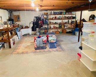 Picker’s Paradise - Large Basement Full of Treasures! Many Storage Tubs / Bins To Choose From! 