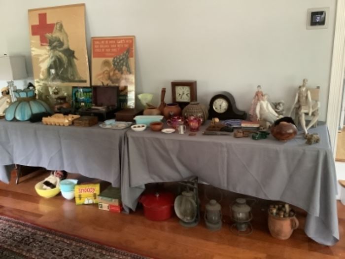Lots of antiques & collectibles throughout the estate.