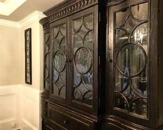 Side view of china cabinet