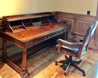 Large desk with chair