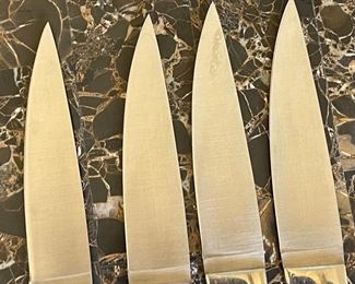 4pc Santa Fe Stoneworks Steak Knives Gemstone Inlay Knife Set	Knife: 8.25
