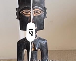 16in Ghana Hand Carved Figure 16x3.25x2.5in