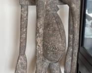 Life Size African Wood Carved Statue 65x13x13.5in