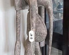 Life Size African Wood Carved Statue 65x13x13.5in