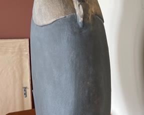 Huge Ceramic Centerpiece Decor Vessel with stand 30x22x7in