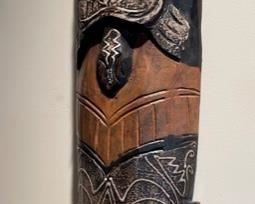 Hand Carved Tribal Mask 30.5 x 6 x 3