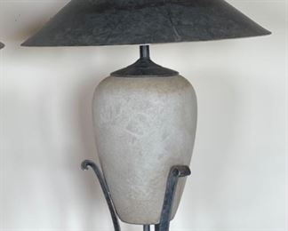 Ceramic & Bronze Table Lamp #1	30in H x 22in Diameter
