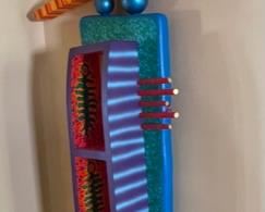 Joseph Gohier Artist Made Whimsical Shelf 66x26x6.5in