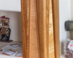 Contemporary Artist Made Wood Box Stand Maple/Teak 24x3.75x3.75in