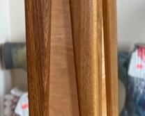 Contemporary Artist Made Wood Box Stand Maple/Teak 24x3.75x3.75in