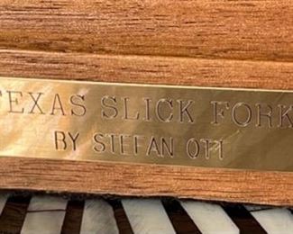 Stefan Ott Texas Slick Fork Saddle Bronze Sculpture	10x5x6in
