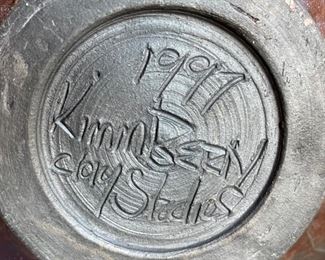KimmBerly Raku Pottery Clay Studios Lg Pot	9in H x 12in Diameter
