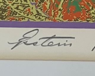 *Signed* Max Epstein Sunset Litho Framed Art Print 22x26.5in