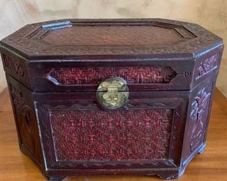 Carved Wood Lace Box Made in the People’s Republic of China	6x11x7
