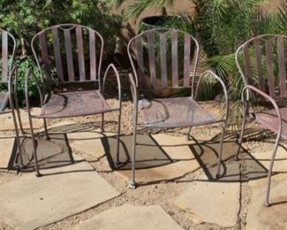 Set of 4 Outdoor Metal Chairs	33x22x22
