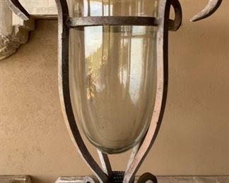 Iron & Glass Patio Candle Stand Holder #1	64x11x11
