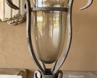 Iron & Glass Patio Candle Stand Holder #1	64x11x11
