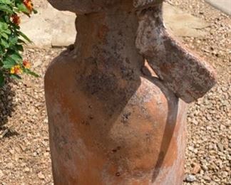 Terracotta Aztec Lady pottery Garden Statue	23x8x7
