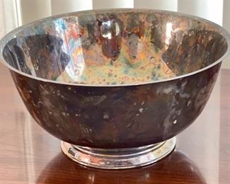 Paul Revere Reproduction Silver Plate Footed Bowl	5in H x 10in Diameter
