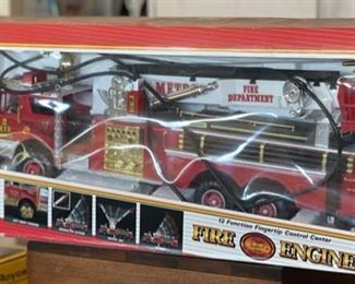 Vintage New Bright Fire Engine 230 Huge	Box: 13x32.5x7.5in
