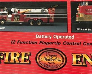 Vintage New Bright Fire Engine 230 Huge	Box: 13x32.5x7.5in

