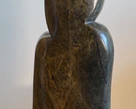 Carved Granite Figural Sculpture Unsigned	20x6x2.5in

