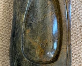 Carved Granite Figural Sculpture Unsigned	20x6x2.5in
