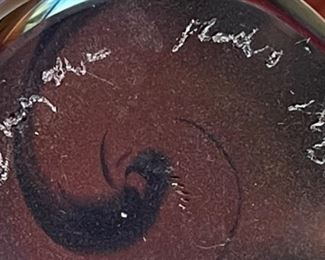 Brian Maytum Art Glass Perfume Bottle Studio 1993 Satin Iridescent	6.5in H x 2in Diameter
