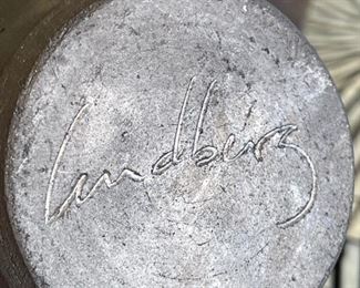 2pc Scott Lindberg LMNO Arts Raku Pottery Vases PAIR	Largest: 12in H x 5.25 in diameter
