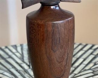 Ziricote Ebonized Walnut Perfume Bottle	6.5x3x2.25in
