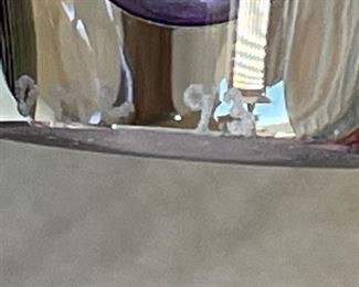 DMC  93 Art Glass Perfume Bottle	6in H x 2in Diameter
