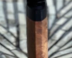 Jon Sauer Redwood Burl Wood Perfume Bottle Container Signed	4.75x1.25x.75in
