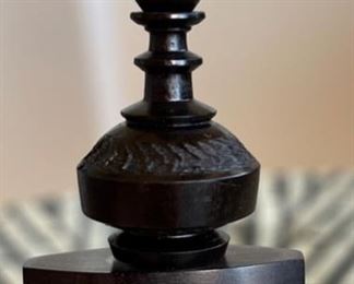 Jon Sauer Redwood Burl Wood Perfume Bottle Container Signed	4.75x1.25x.75in
