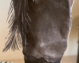 3pc Raku Ceramic Figures Artist Made	Tallest: 11x3.25x1.75
