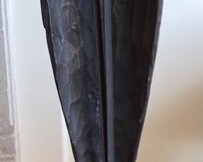 Ghana Hand Carved Mask On Stand African Tribal	24.5in H x 7.5x6in
