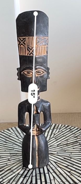 16in Ghana Hand Carved Figure	16x3.25x2.5in
