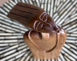 Mel'Ange Wood Carved Wood Figure	9x2.5x1.5in
